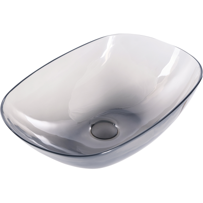 Beliani Black Solid Surface Bathroom Sink - Modern Oval Design Beliani Black Solid Surface Bathroom Sink - Modern Oval Design