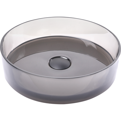 Beliani Black Round Bathroom Sink - Solid Surface Modern Wash Basin Beliani Black Round Bathroom Sink - Solid Surface Modern Wash Basin