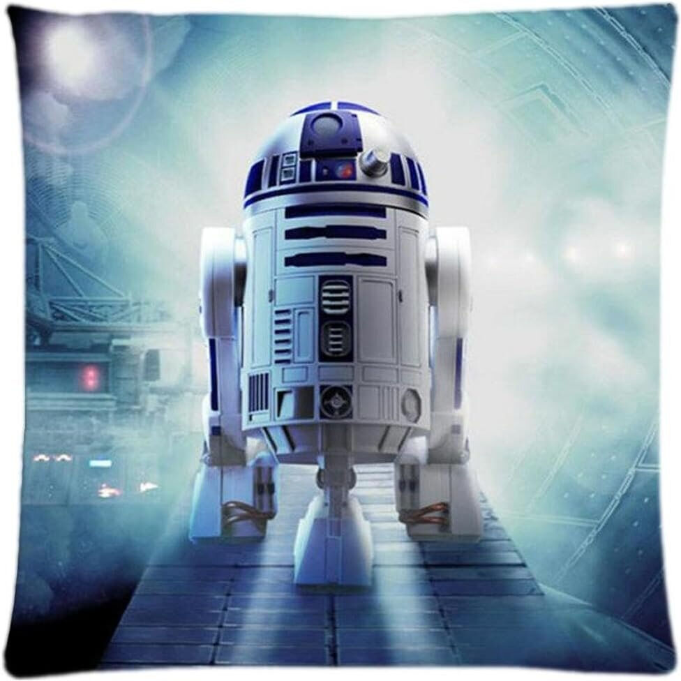 KEROTA Star Wars R2D2 Robot Print Sofa Home Decor Design Throw Pillow Case Cushion Cove