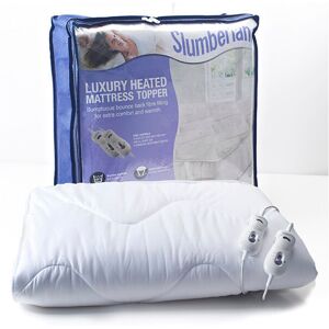 Dreamland Slumberland Luxury Heated Mattress Topper Double with 2 Controls, 100% Polyester Dreamland Slumberland Luxury Heated Mattress Topper Double with 2 Controls, 100% Polyester