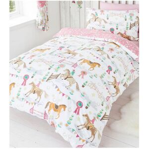 Unicorns & Pony Horse Show Duvet Cover Set Horse Bedding Double Unicorns & Pony Horse Show Duvet Cover Set Horse Bedding Double
