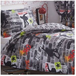 Patterned and Plain Tricks, Skateboard and Graffiti Single Bedding Patterned and Plain Tricks, Skateboard and Graffiti Single Bedding