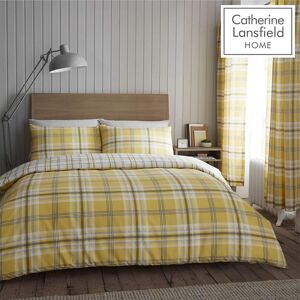 Catherine Lansfield Kelso Easy Care Double Duvet Set Ochre Catherine Lansfield Kelso Easy Care Double Duvet Set Ochre