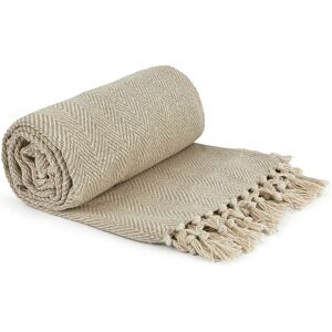 Emma Barclay - Herringbone Throw - Beige - Throw Emma Barclay - Herringbone Throw - Beige - Throw