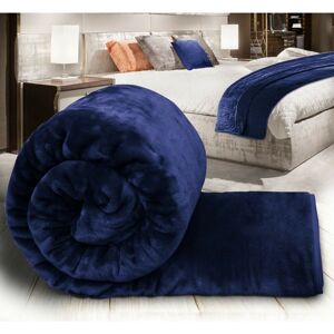 RUSH TO STORE LIMITED (NAVY BLUE, KING) THICK FLEECE BLANKET THROW LARGE SOFA BED SOFT RUSH TO STORE LIMITED (NAVY BLUE, KING) THICK FLEECE BLANKET THROW LARGE SOFA BED SOFT