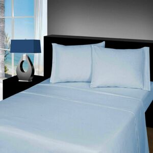 CHILIMILII (Double, Lt Blue) Flannelette Sheets Set 4PC 100% Brushed Cotton Thermal Fitted CHILIMILII (Double, Lt Blue) Flannelette Sheets Set 4PC 100% Brushed Cotton Thermal Fitted