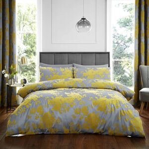 Catherine Lansfield Velvet Rose Ochre King Size Duvet Cover Set Bedding Bed Quil Catherine Lansfield Velvet Rose Ochre King Size Duvet Cover Set Bedding Bed Quil
