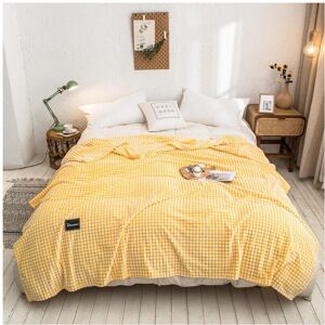 GreenZech (Yellow, 180x200cM) Coral Fleece Soft Warm Blankets Single/Queen/King Flannel Be GreenZech (Yellow, 180x200cM) Coral Fleece Soft Warm Blankets Single/Queen/King Flannel Be