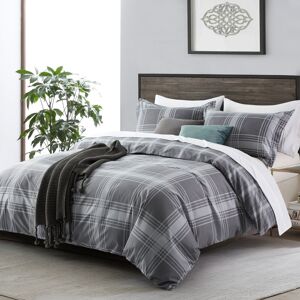 Imperial Rooms (Grey Check, Single) Reversible Duvet Quilt Cover Floral Bedding Sets Imperial Rooms (Grey Check, Single) Reversible Duvet Quilt Cover Floral Bedding Sets