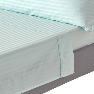 Homescapes Blue Egyptian Cotton Satin Stripe Flat Sheet - Bed Sheet Homescapes Blue Egyptian Cotton Satin Stripe Flat Sheet - Bed Sheet