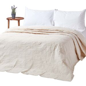 Homescapes Cream Cotton Rich Floral Metelassé Pattern Bedspread - Bedspread Homescapes Cream Cotton Rich Floral Metelassé Pattern Bedspread - Bedspread