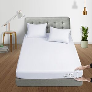 Yorkshire Bedding (White, Double) Extra Deep 40cm Fitted Bed Sheets Poly Cotton Single Double King Yorkshire Bedding (White, Double) Extra Deep 40cm Fitted Bed Sheets Poly Cotton Single Double King