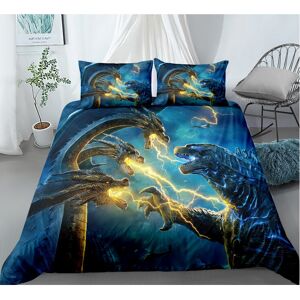 Unbranded (Pattern 08, Single (135x200cm)) Godzilla Bedding Single Double Duvet Cover Set Unbranded (Pattern 08, Single (135x200cm)) Godzilla Bedding Single Double Duvet Cover Set