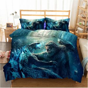 Unbranded (Style 12, Single) Godzilla vs King Kong Bedding Single Double Duvet Cover Unbranded (Style 12, Single) Godzilla vs King Kong Bedding Single Double Duvet Cover