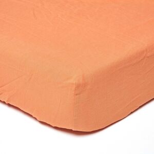 Homescapes (Burnt Orange, King) Linen Fitted Sheet Homescapes (Burnt Orange, King) Linen Fitted Sheet