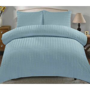 Luxe (Duck Egg Pale Blue , Single) Seersucker Duvet Cover & Pillowcase Set Luxe (Duck Egg Pale Blue , Single) Seersucker Duvet Cover & Pillowcase Set