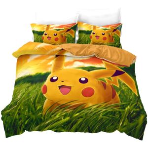 Unbranded (Single-135*200, 8) Pokémon Cartoon Bedding Single Double Quilt Cover 3D Cartoon Unbranded (Single-135*200, 8) Pokémon Cartoon Bedding Single Double Quilt Cover 3D Cartoon