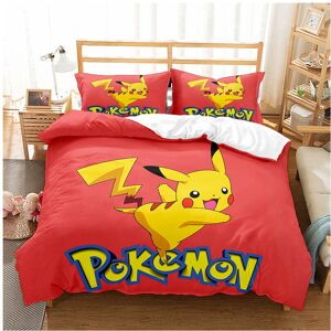 Unbranded (Single-135*200, 15) Pokémon Cartoon Bedding Single Double Quilt Cover 3D Cartoo Unbranded (Single-135*200, 15) Pokémon Cartoon Bedding Single Double Quilt Cover 3D Cartoo