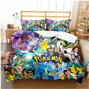 Unbranded (Double-200*200, 14) Pokémon Cartoon Bedding Single Double Quilt Cover 3D Cartoo Unbranded (Double-200*200, 14) Pokémon Cartoon Bedding Single Double Quilt Cover 3D Cartoo