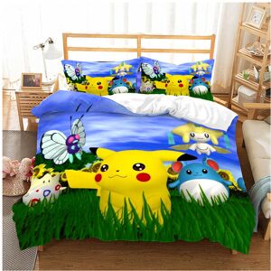 Unbranded (Single-135*200, 26) Pokémon Cartoon Bedding Single Double Quilt Cover 3D Cartoo Unbranded (Single-135*200, 26) Pokémon Cartoon Bedding Single Double Quilt Cover 3D Cartoo