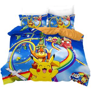 Unbranded (Double-200*200, 3) Pokémon Cartoon Bedding Single Double Quilt Cover 3D Cartoon Unbranded (Double-200*200, 3) Pokémon Cartoon Bedding Single Double Quilt Cover 3D Cartoon