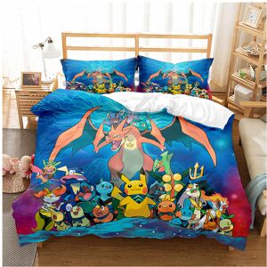 Unbranded (Double-200*200, 12) Pokémon Cartoon Bedding Single Double Quilt Cover 3D Cartoo Unbranded (Double-200*200, 12) Pokémon Cartoon Bedding Single Double Quilt Cover 3D Cartoo