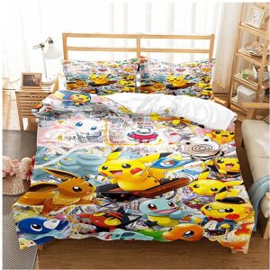 Unbranded (Double-200*200, 22) Pokémon Cartoon Bedding Single Double Quilt Cover 3D Cartoo Unbranded (Double-200*200, 22) Pokémon Cartoon Bedding Single Double Quilt Cover 3D Cartoo