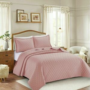 PRiME (Pink , King ) 3Pcs Luxury Embossed INSPIRATION Quilted Bedspread PRiME (Pink , King ) 3Pcs Luxury Embossed INSPIRATION Quilted Bedspread