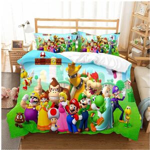 Unbranded (12, Double-200x200cm) Super Mario Bedding Kids Single Double 3D Duvet Cover Set Unbranded (12, Double-200x200cm) Super Mario Bedding Kids Single Double 3D Duvet Cover Set