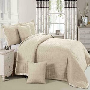 PRiME (Beige , Double) New soft Luxury Comforter Bed Set Quilted Osca Bedspread Throw PRiME (Beige , Double) New soft Luxury Comforter Bed Set Quilted Osca Bedspread Throw