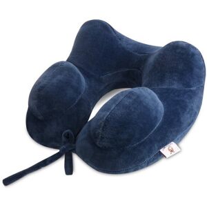 GreenZech (Navy) Inflatable U Shape Cotton Neck Pillow Headrest Cushion Travel Airplane Sl GreenZech (Navy) Inflatable U Shape Cotton Neck Pillow Headrest Cushion Travel Airplane Sl