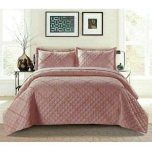 PRiME (Pink, King) Ruffle Embossed Quilted Bedspread Bed Throw Single Double King Size PRiME (Pink, King) Ruffle Embossed Quilted Bedspread Bed Throw Single Double King Size