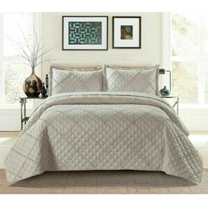 PRiME (Mink, King) Ruffle Embossed Quilted Bedspread Bed Throw Single Double King Size PRiME (Mink, King) Ruffle Embossed Quilted Bedspread Bed Throw Single Double King Size