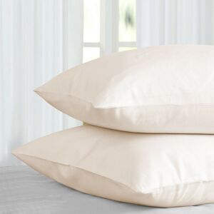 ASPIRE HOMEWARE (Cream) 2 X Pillow Case Luxury 100% Poly cotton Housewife Pair Pack Pillows Cove ASPIRE HOMEWARE (Cream) 2 X Pillow Case Luxury 100% Poly cotton Housewife Pair Pack Pillows Cove