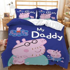 Unbranded (Double-200x200cm, 5) Peppa Pig Kids Single Double Bed Linen 3D Duvet Cover Set Unbranded (Double-200x200cm, 5) Peppa Pig Kids Single Double Bed Linen 3D Duvet Cover Set