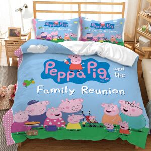 Unbranded (Single-135x200cm, 4) Peppa Pig Kids Single Double Bed Linen 3D Duvet Cover Set Unbranded (Single-135x200cm, 4) Peppa Pig Kids Single Double Bed Linen 3D Duvet Cover Set