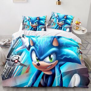 Unbranded (King-240x220cm, 4) Sonic Kids Single Double Bed Linen 3D Duvet Cover Set Unbranded (King-240x220cm, 4) Sonic Kids Single Double Bed Linen 3D Duvet Cover Set