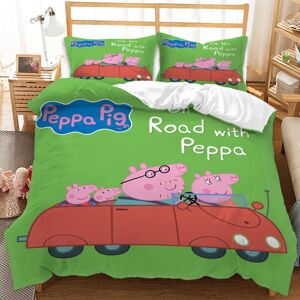 Unbranded (Double-200x200cm, 7) Peppa Pig Kids Single Double Bed Linen 3D Duvet Cover Set Unbranded (Double-200x200cm, 7) Peppa Pig Kids Single Double Bed Linen 3D Duvet Cover Set
