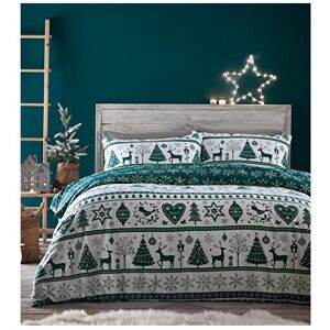 Portfolio Home Festive Noel Teal Green Duvet Cover Set Christmas Super King Bedd Portfolio Home Festive Noel Teal Green Duvet Cover Set Christmas Super King Bedd