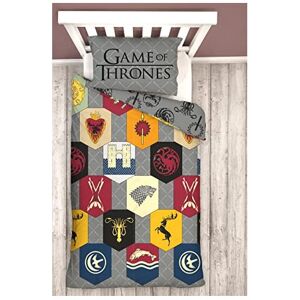 Game of Thrones Official House Of The Dragon Single Duvet Cover Set, Grey, GOTIC Game of Thrones Official House Of The Dragon Single Duvet Cover Set, Grey, GOTIC