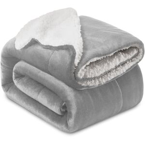 FeelGood Bedding (SILVER, KING) SHERPA FLEECE BLANKETS SOFT WARM REVERSIBLE PLUSH THROW THICK LUX FeelGood Bedding (SILVER, KING) SHERPA FLEECE BLANKETS SOFT WARM REVERSIBLE PLUSH THROW THICK LUX