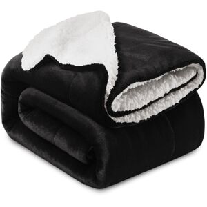 FeelGood Bedding (BLACK, SINGLE) SHERPA FLEECE BLANKETS SOFT WARM REVERSIBLE PLUSH THROW THICK LU FeelGood Bedding (BLACK, SINGLE) SHERPA FLEECE BLANKETS SOFT WARM REVERSIBLE PLUSH THROW THICK LU