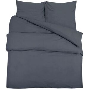 vidaXL Bedding Set Anthracite 200x220 cm Cotton - Bedding Set vidaXL Bedding Set Anthracite 200x220 cm Cotton - Bedding Set
