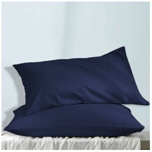 ASPIRE HOMEWARE (NAVY) 2 X Pillowcase Luxury Housewife Poly Cotton Pillow Covers ASPIRE HOMEWARE (NAVY) 2 X Pillowcase Luxury Housewife Poly Cotton Pillow Covers