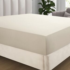 Oxford Homeware (Cream, Double 40CM) Extra Deep Bed Sheets Fitted Sheets OR Plain Pillowcases Pa Oxford Homeware (Cream, Double 40CM) Extra Deep Bed Sheets Fitted Sheets OR Plain Pillowcases Pa