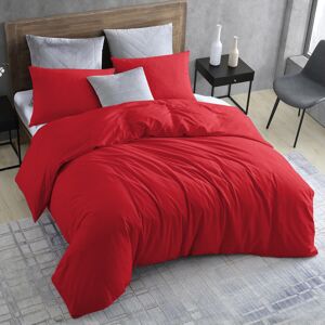 Moonlight Bedding Limited (Red, King: 230 x 220 cm) Plain Duvet Quilt Cover Bedding Set & Pillowcases Pair Moonlight Bedding Limited (Red, King: 230 x 220 cm) Plain Duvet Quilt Cover Bedding Set & Pillowcases Pair