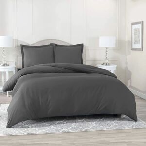 SUPREME BEDDING LTD (SUPER KING, CHARCOAL) Plain Duvet Cover Luxury Hotel Quality Reversible Quilt C SUPREME BEDDING LTD (SUPER KING, CHARCOAL) Plain Duvet Cover Luxury Hotel Quality Reversible Quilt C