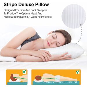 Moonlight Bedding Limited (Stripe Pillows Pair) Egyptian Cotton Memory Foam Pillows Pack of 2 Pillows Boun Moonlight Bedding Limited (Stripe Pillows Pair) Egyptian Cotton Memory Foam Pillows Pack of 2 Pillows Boun