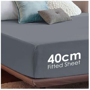 SUPREME BEDDING LTD (Charcoal, Super King) Extra Deep Fitted Sheets 40cm/ 16" Soft Bed Sheet SUPREME BEDDING LTD (Charcoal, Super King) Extra Deep Fitted Sheets 40cm/ 16" Soft Bed Sheet