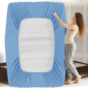 FeelGood Bedding LTD (SKY BLUE , KING) Extra Deep 25CM Fitted Bed Sheet All Size UK FeelGood Bedding LTD (SKY BLUE , KING) Extra Deep 25CM Fitted Bed Sheet All Size UK